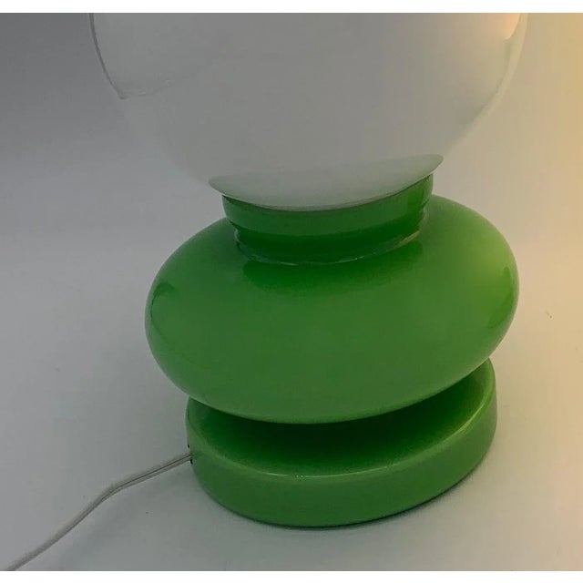 Vintage Green Glass Table Lamps, 1959, Set of 2 For Sale - Image 3 of 5
