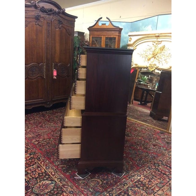 Vintage Chest on Chest, Mahogany Tall Chest of Drawers, Lexington Furniture For Sale - Image 12 of 15