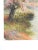 Early 20th Century Vintage Creekside Landscape Painting With Pink Flowering Tree For Sale - Image 5 of 7
