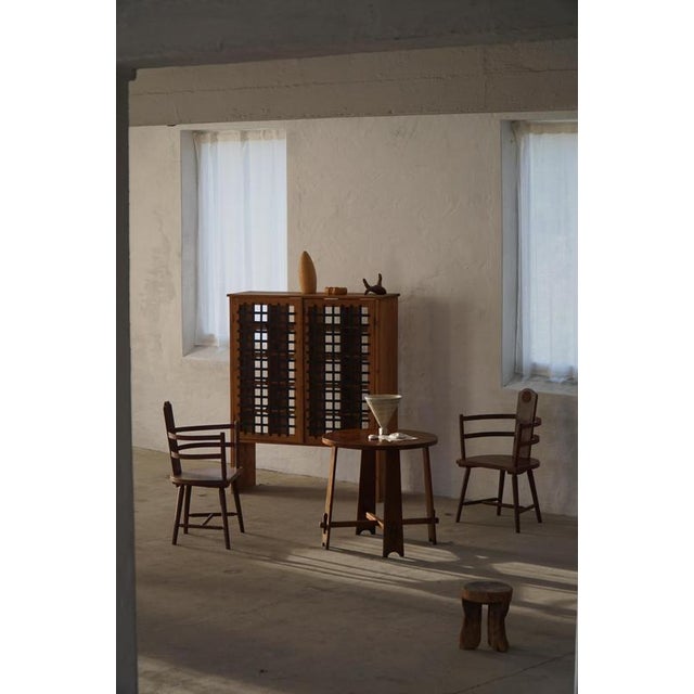 Scandinavian Folk Art Wooden Armchairs with Hand-Carved Motifs, 1920s, Set of 2 For Sale - Image 3 of 18