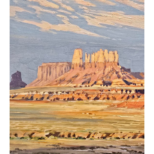 Richard Ellis Wagner "Monument Valley" Original Western Desert Landscape Oil Painting For Sale In Los Angeles - Image 6 of 13