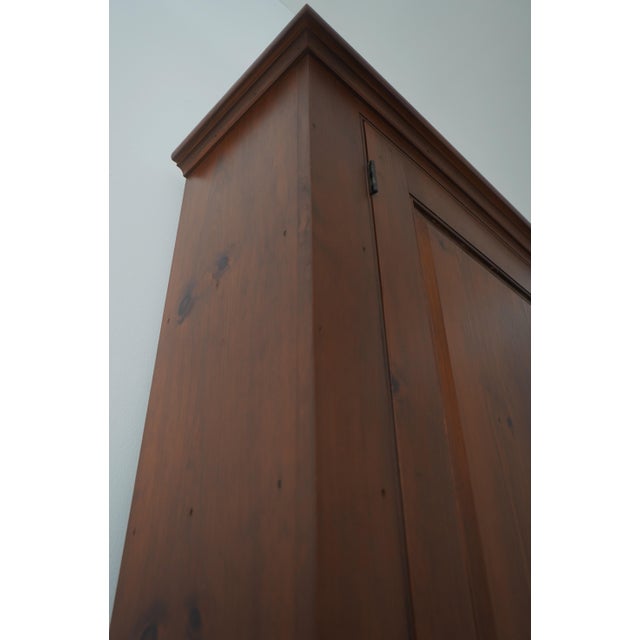 Simms and Thayer Vintage Pine Linen Press Rustic Cupboard Cabinet For Sale - Image 14 of 17