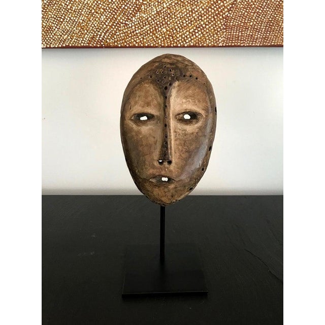 Lega Bwami Society Mask on Display Stand with Provenance For Sale - Image 4 of 11
