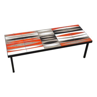 Navette Coffee Table in Ceramic by Roger Capron, 1950 For Sale