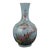 Chinese Vintage Porcelain Vase Qing Dynasty Qianlong Marked Crackle Glaze Famille Verte Porcelain Vase Hand Painted Longevity Peach Pattern For Sale