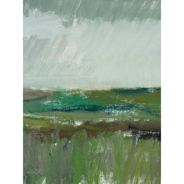 Mid-Century Modern 'Earth and Air' Vintage Swedish Original Abstract Landscape Oil Painting, Framed For Sale - Image 10 of 11