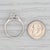 White 1.30ctw Diamond Engagement Ring Platinum Vs1 H Gia Size 6 Cathedral Band For Sale - Image 8 of 8