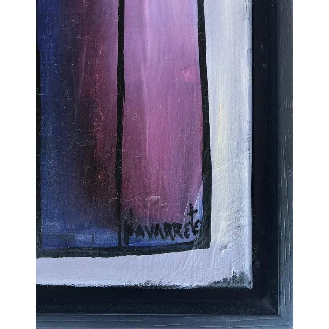 Abstract Abstract Mixed Media Painting, Juan Navarette For Sale - Image 3 of 10