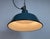 Industrial Petrol Enamel Factory Lamp with Cast Iron Top, 1960s For Sale - Image 12 of 18