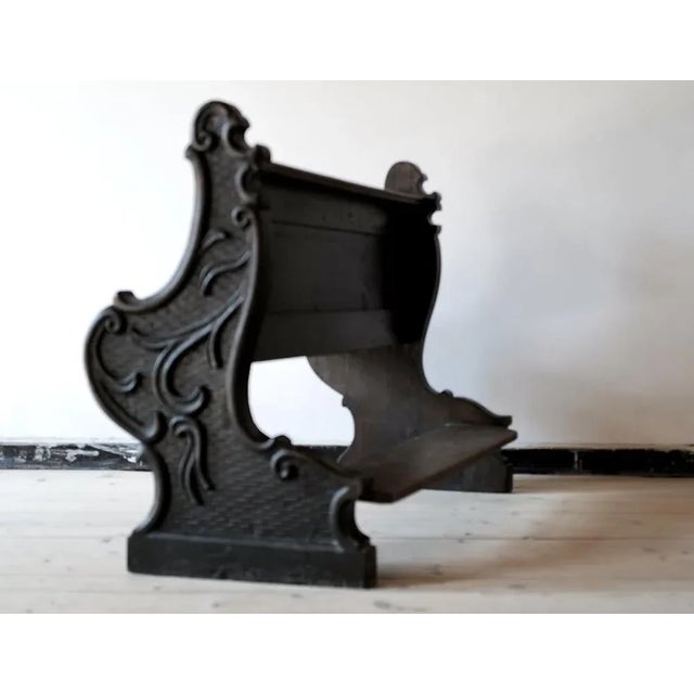 Carved Bench in Oak For Sale - Image 3 of 5