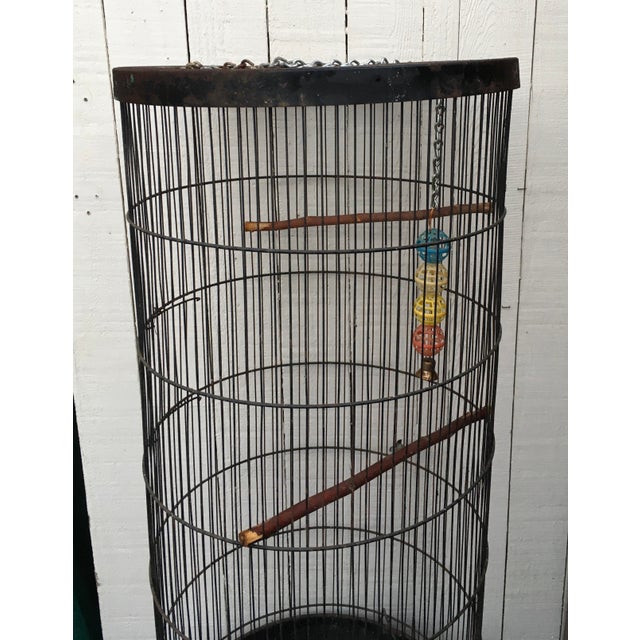 Antique 36” Large Parrot Bird Cage Garden Decor For Sale - Image 4 of 4