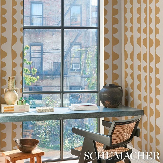 2020s Schumacher X Hadiya Williams Drift Wallpaper In Ginger For Sale - Image 5 of 7