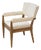 Vintage Art Deco Lounge Chair in Ash and Ecru Boucle Fabric by Pierre Gouffé, 1940s For Sale
