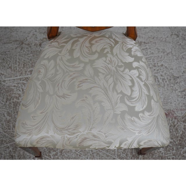 Wood Maitland Smith Adams Style Hand Painted Shield Back Chair For Sale - Image 7 of 18