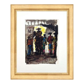 1960s Picasso Toros Y Toreros Bullfight Dated 8/7/59 Framed For Sale