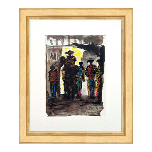 1960s Picasso Toros Y Toreros Bullfight Dated 8/7/59 Framed