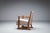 Oak Armchair with Curved Armrests, 1940s For Sale - Image 6 of 17