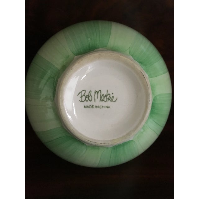 Green Vintage Bob Mackie Colorful Floral Ceramic Bowls - Set of 4 For Sale - Image 8 of 11