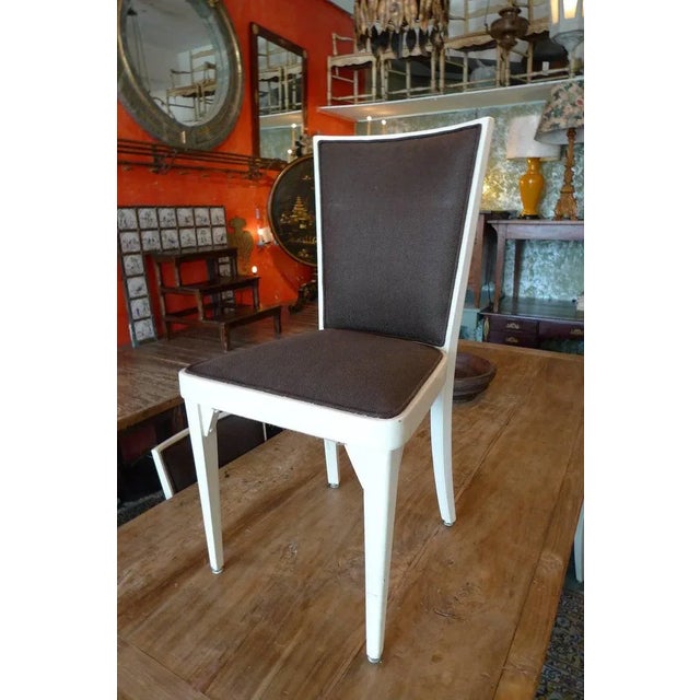 1940s 1940s French Painted Pine Re-Upholstered Dining Chairs - Set of 6. For Sale - Image 5 of 8