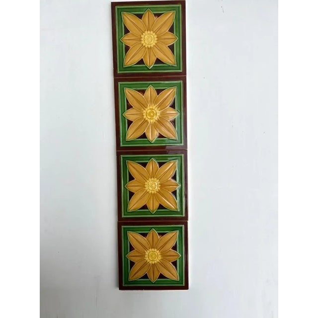 Art Deco Glazed Relief Tiles attributed to Gilliot, Hemiksem, 1920s For Sale - Image 10 of 12
