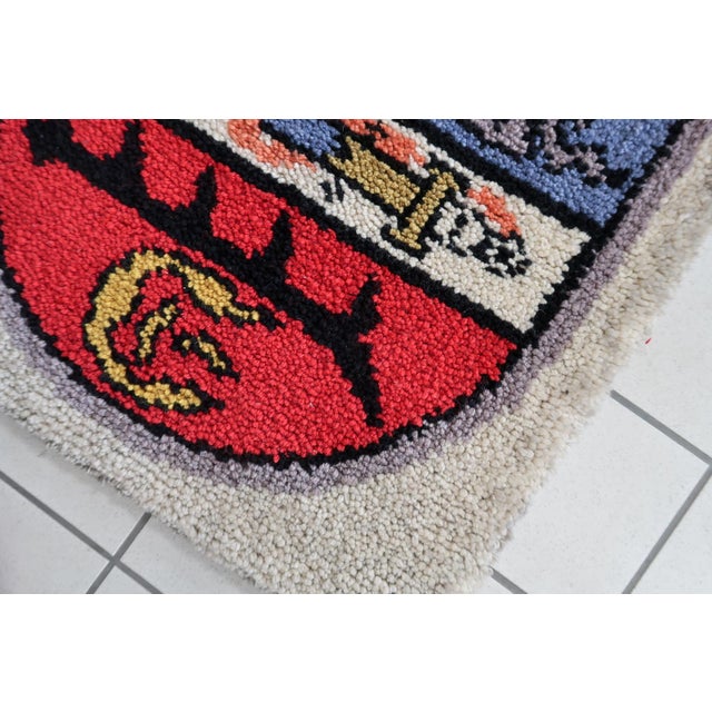 1950s 1950s, Handmade Vintage European Savonnerie Rug 2.3' X 2.4' For Sale - Image 5 of 10