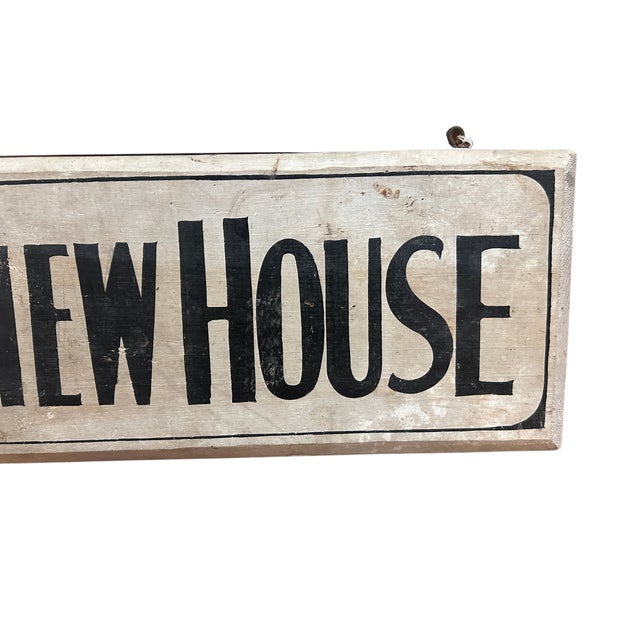 Wood C. 1920's - 30's Helen's Lake View House Wood Sign For Sale - Image 7 of 7