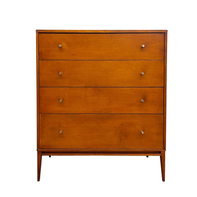 1950s 1950s Paul McCobb Planner Group Matching 8-Drawer Dresser & Tall Chest for Winchendon Furniture - Mid-Century Modern Bedroom Storage Set For Sale - Image 5 of 9