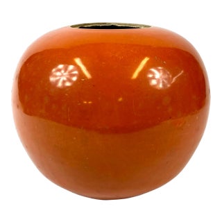 19th Century Chinese Porcelain Orange Ginger Jar For Sale