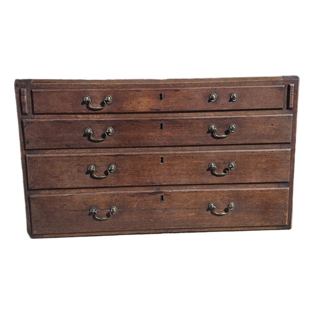 Antique Oak Secretary Chest Front Facade For Sale