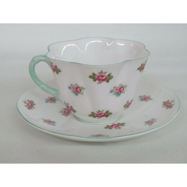 Shelley Rosebud England Fine Bone China Tea Cup and Saucer Chairish