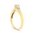 2020s 14K Yellow Gold 1/4 Cttw Princess Cut Diamond Engagement Ring, Size 7 For Sale - Image 5 of 6