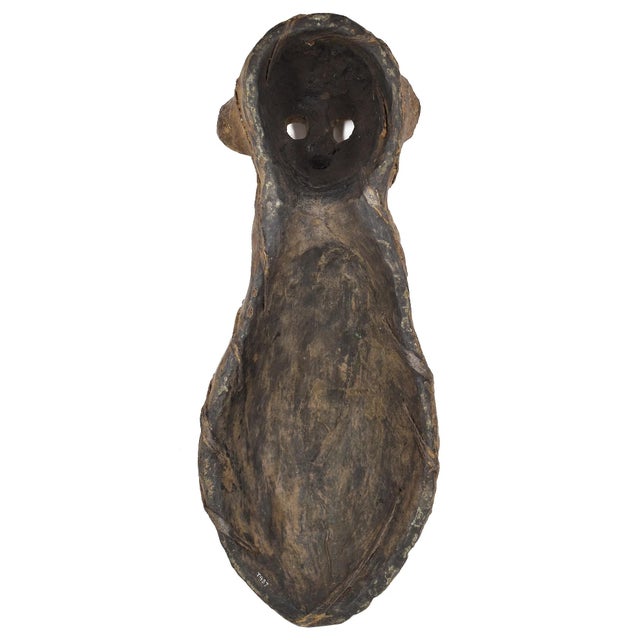 African Early 20th Century Makonde Njorowe Pregnant Belly Mask with Face Tanzania For Sale - Image 3 of 6