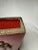 Mid 20th Century French Provincial Ceramic Solid Brass Bow Red Jardiniere For Sale - Image 5 of 11