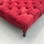 Vintage c.r. Laine 52” Square Red Tufted Cocktail Ottoman For Sale In Philadelphia - Image 6 of 12