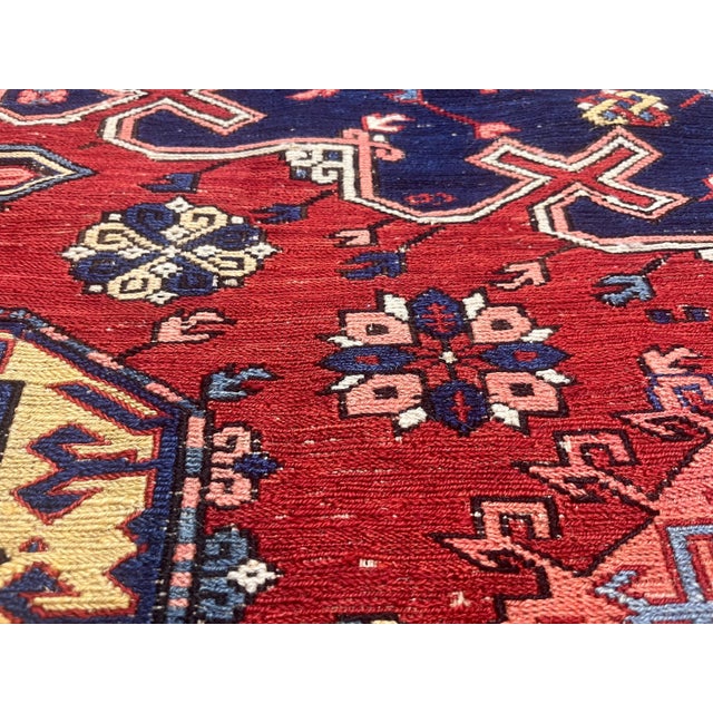 Fine Antique Sumak Rug 7’8” X 9’1” For Sale - Image 4 of 8