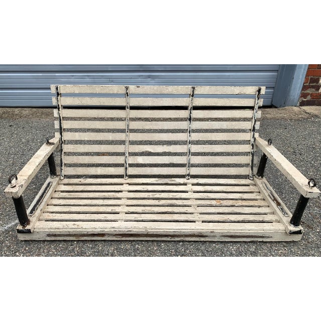 Victorian Vintage Cottage Porch Swing 1940 - 1960 For Sale - Image 3 of 16