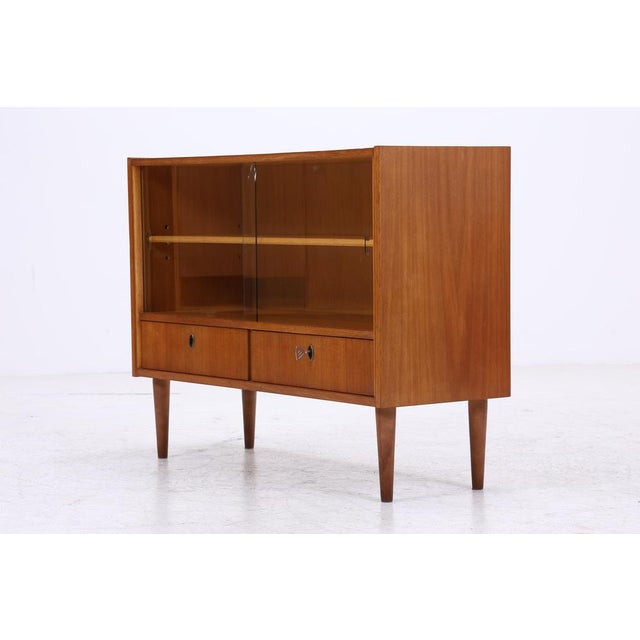 Vintage Chest of Drawers with Glass Sliding Doors, 1960s For Sale - Image 12 of 13