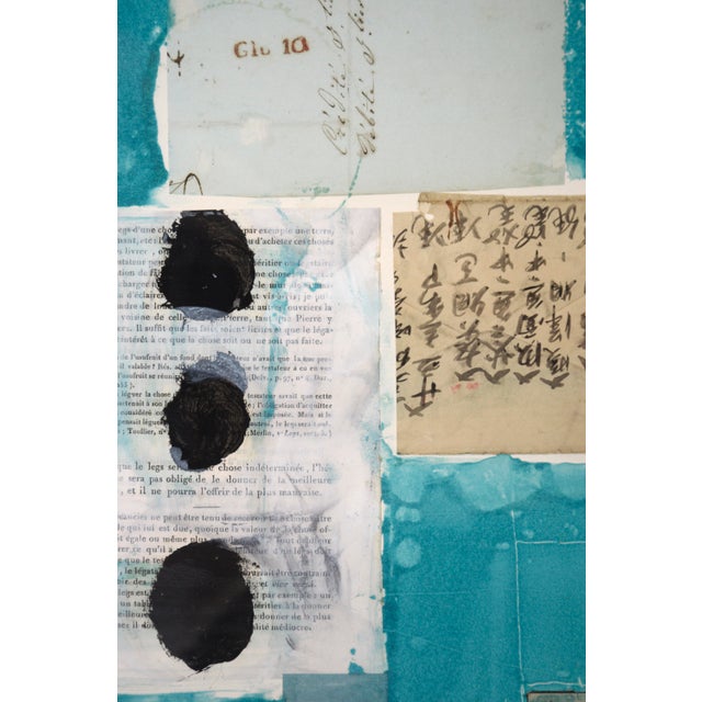 "Application of the Laws" Chine Colle Watercolor With Found Object Collage by Michael Pauker For Sale - Image 13 of 15