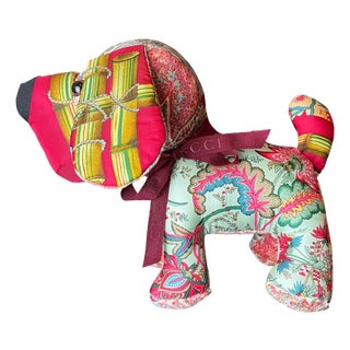 Gucci Floral Bamboo Vintage Silk Scarf Loyal Puppy For Sale