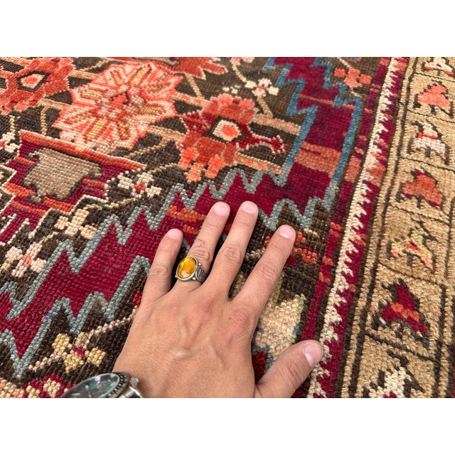 Antique Caucasian Shirvan Akstafa Hand-Knotted Wool Rug - 6'9" X 3'9" For Sale - Image 12 of 12