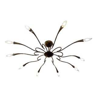 European Sputnik Flush Mount Chandelier, Vintage For Sale