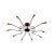 Vintage European Sputnik Flush Mount Chandelier For Sale