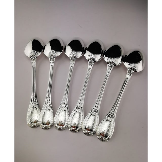 Louveciennes Dessert Spoons from Odiot, Set of 6 For Sale - Image 4 of 9