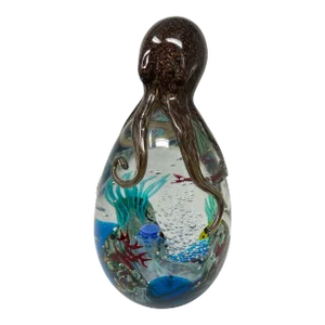 Large Murano Glass Aquarium With Octopus