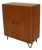 Mid 20th Century Danish Teak Nightstand With Cabinet Doors and Shelf For Sale