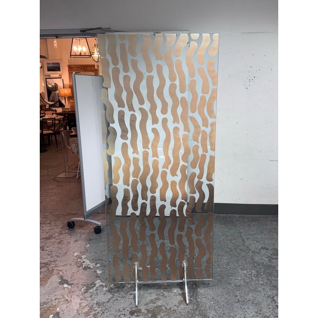 Late 20th Century Post Modern Fiam Italia Mirrored + Glass Wall Divider For Sale - Image 5 of 12