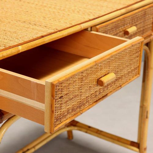 Bamboo Console Table, 1970s For Sale - Image 6 of 9