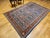Vintage Persian Tabriz Afshan Rug, Hand-Knotted Wool, Allover Geometric Caucasian Kuba Pattern, Navy & Red, 5x9 For Sale - Image 10 of 18