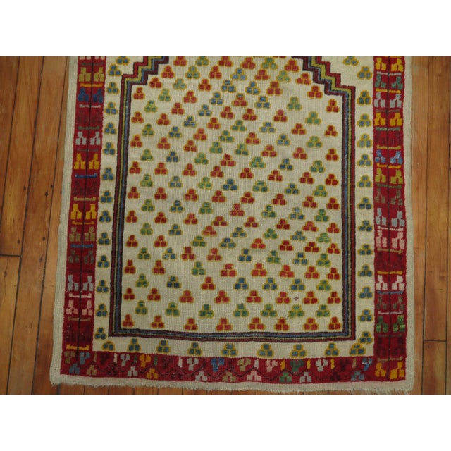 Antique Zabihi Collection Turkish Ghiordes Prayer Rug - 2'10" x 4' For Sale - Image 4 of 7