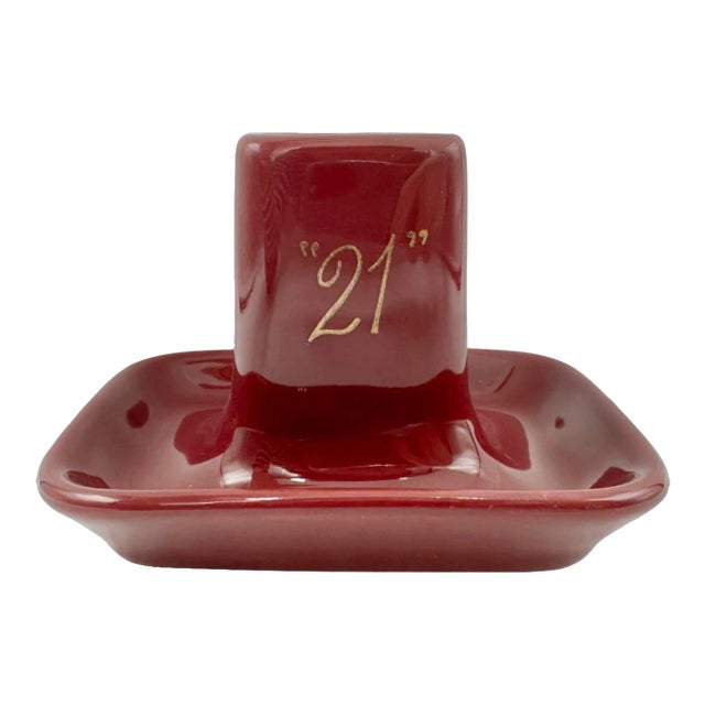Vintage the 21 Club Nyc Restaurant Ashtray Red Matchbook Holder For Sale